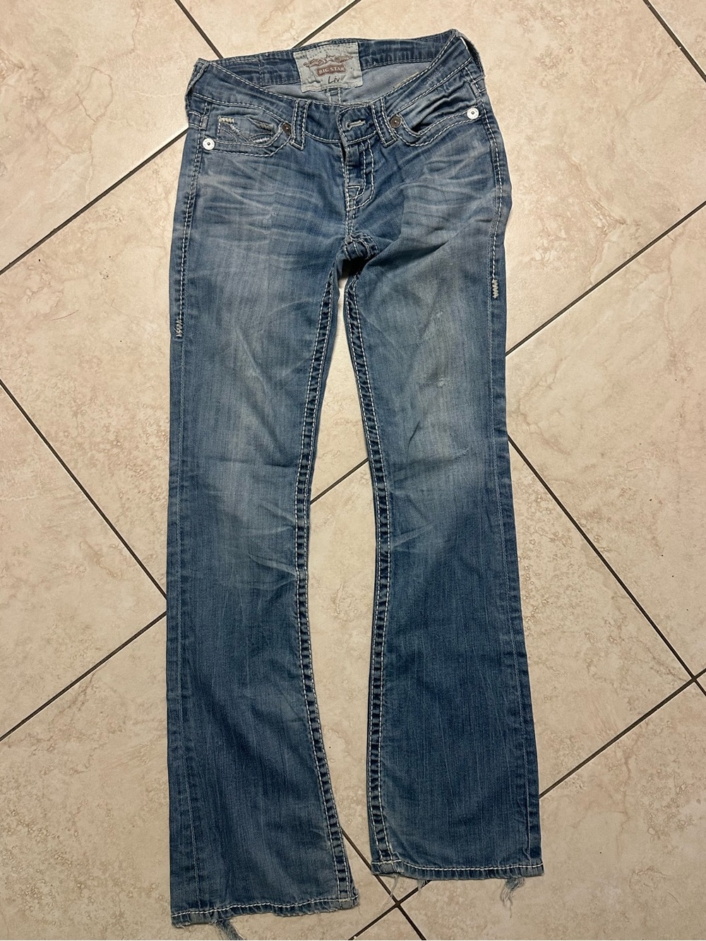 Big Star Liv Light Blue Flared Jeans 25L